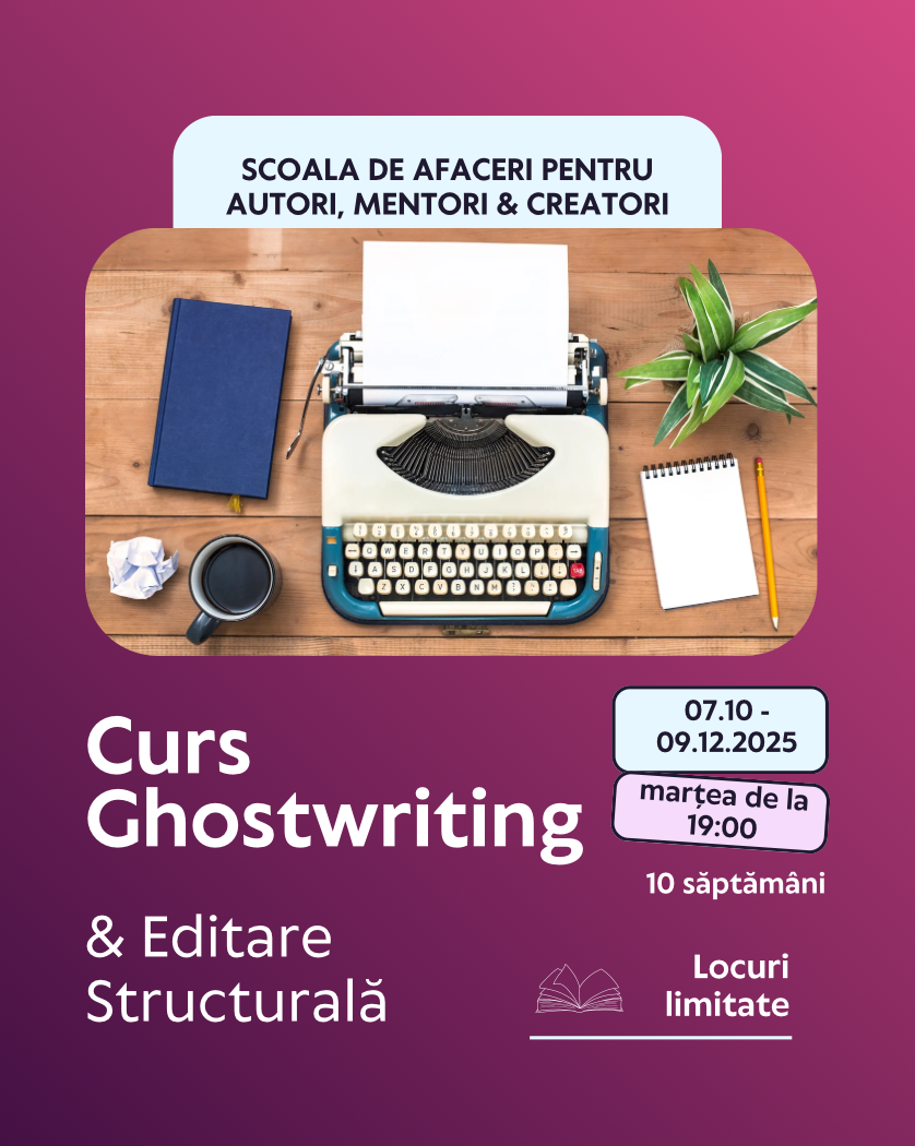curs de ghostwriting și editare structurală